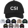 CSI Unisex Embroidered Baseball Cap Structured Crime Scene Investigation Text Hat Costume Accessory