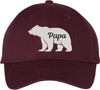 Papa Bear Embroidered Baseball Cap Casual Mid Profile Dad Hat Father’s Day Gift