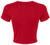 that Girl Embroidered Women's Baby Tee | Trendy Vibe Cool Awesome Sexy Micro Rib Crop T-Shirt, Red