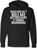 Army Universe What Doesn’t Kill Me Better Start Running Funny Printed Hoodie USA Flag Sleeve Pullover, Black