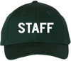 Staff Embroidered Baseball Cap | Large Text Workforce Employee Team Group Structured Hat