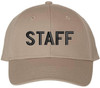 Staff Embroidered Baseball Cap | Large Text Workforce Employee Team Group Structured Hat