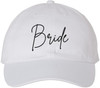Bride Embroidered Baseball Cap Wedding Bachelorette Party Bridal Shower Gift Adjustable Dad Hat, White
