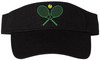 Tennis Racquets & Ball Embroidered Visor | Sports Sun Adjustable Hat for Men & Women