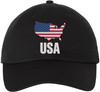 USA Map Flag Embroidered Baseball Cap Patriotic American Pride Adjustable Dad Hat