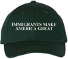 Immigrants Make America Great Embroidered Baseball Cap | Anti Racism, Anti Trump Narrative, Equality, Peace Hat