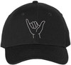 Shaka Hand Embroidered Baseball Cap | Hang Loose Minimal Line Art 100% Cotton Adjustable Unisex Dad Hat