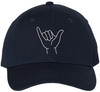 Shaka Hand Embroidered Baseball Cap | Hang Loose Minimal Line Art 100% Cotton Adjustable Unisex Dad Hat