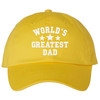 WORLD'S GREATEST DAD Embroidered Dad Hat | Low Profile Soft Cotton Baseball Dad Hats for Men