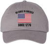 No Kings in America Since 1776 Embroidered Dad Hat USA Flag Patriotic Political Statement Baseball Cap