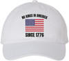 No Kings in America Since 1776 Embroidered Dad Hat USA Flag Patriotic Political Statement Baseball Cap