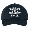 World's Greatest Uncle Low Profile Hat - Soft Cotton Embroidered Baseball Uncle Cap