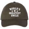 World's Greatest Uncle Low Profile Hat - Soft Cotton Embroidered Baseball Uncle Cap