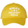 World's Greatest Uncle Low Profile Hat - Soft Cotton Embroidered Baseball Uncle Cap