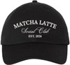 Matcha Latte Social Club Embroidered Baseball Cap Cafe Aesthetic Dad Hat Coffee Lover Casual Cap