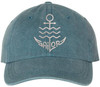Sailor Anchor Embroidered Dad Cap | Vintage Washed Cotton Ship Crew Captain First Mate Baseball Hat