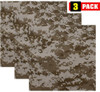 ARMYU Camouflage Military Bandana 3 Pack 22x22 Cotton Camo Head Scarf Do Rag Tactical Hunting Face Wrap
