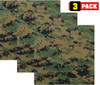 ARMYU Camouflage Military Bandana 3 Pack 22x22 Cotton Camo Head Scarf Do Rag Tactical Hunting Face Wrap