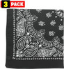 Trainmen Paisley Bandanas Head Scarf Do-rag 100% Cotton Bandanna Head Cover 22" x 22", 3 Pack