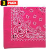 Trainmen Paisley Bandanas Head Scarf Do-rag 100% Cotton Bandanna Head Cover 22" x 22", 3 Pack