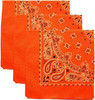 Trainmen Paisley Bandanas Head Scarf Do-rag 100% Cotton Bandanna Head Cover 22" x 22", 3 Pack