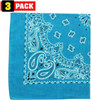 Trainmen Paisley Bandanas Head Scarf Do-rag 100% Cotton Bandanna Head Cover 22" x 22", 3 Pack
