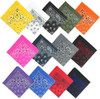 ARMYU 13-Pack Classic Paisley Bandanas – Military Army Cotton Head Scarf, Do-Rag & Face Cover, Trainmen Style