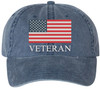 American US Flag Veteran Embroidered Dad Hat | Vintage Washed USA Patriotic Army Vet Baseball Cap