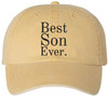 Best Son Ever Embroidered Hat | Adjustable Baseball Cap Gift for Son | Casual Washed Cotton Everyday Headwear