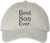Best Son Ever Embroidered Hat | Adjustable Baseball Cap Gift for Son | Casual Washed Cotton Everyday Headwear
