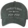 World's Best Pop Pop Embroidered Dad Hat | Funny Grandpa Birthday Father's Day Gift Vintage Style Cap
