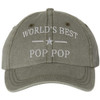 World's Best Pop Pop Embroidered Dad Hat | Funny Grandpa Birthday Father's Day Gift Vintage Style Cap