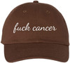Fuck Cancer Embroidered Baseball Cap | Anti-Cancer Awareness Cotton Dad Hat Support Cancer Fighters & Survivors