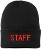 STAFF Beanie Warm Winter Watch Cap Embroidered STAFF Uniform Work Winter Hat