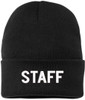 STAFF Beanie Warm Winter Watch Cap Embroidered STAFF Uniform Work Winter Hat