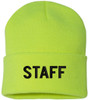 STAFF Beanie Warm Winter Watch Cap Embroidered STAFF Uniform Work Winter Hat