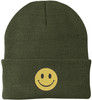 Smiiley Face Embroidered Beanie Hat | 100% Acrylic Knitted Winter Unisex Skull Cap