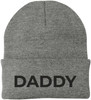 Daddy Embroidered Beanie | Bold Acrylic Knit Winter Hat | Casual Father's Day Skull Cap for Dad
