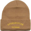 Afghanistan Veteran Beanie Embroidered Military Hat Winter Knit Cap Gift for Men Women