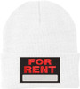 FOR RENT Sign Embroidered Beanie Hat Adjustable Warm Skull Winter Cap