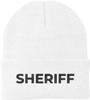 Sheriff Embroidered Beanie Hat USA Army Uniform Police 100% Acrylic Knit Winter Watch Cap