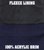 STAFF Large Embroidered Beanie Fleece Lined Watch Cap STAFF Warm Winter Work Uniform Hat