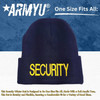 SECURITY Beanie FLEECE Lined Hat Warm LARGE EMBROIDERY Winter Watch Cap Winter Security Uniform Hat