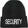 SECURITY Beanie FLEECE Lined Hat Warm LARGE EMBROIDERY Winter Watch Cap Winter Security Uniform Hat