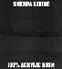 SECURITY Large Embroidered Beanie SHERPA Lined Warm Winter Watch Cap Security Winter Hat Uniform