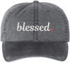 Blessed Cross Embroidered Baseball Cap Christian Faith Religious Buckle Adjustable Dad Hat