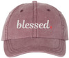 Blessed Cross Embroidered Baseball Cap Christian Faith Religious Buckle Adjustable Dad Hat