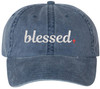 Blessed Cross Embroidered Baseball Cap Christian Faith Religious Buckle Adjustable Dad Hat