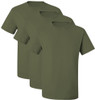 Solid Color Military Style T-Shirts | Poly/Cotton Army Short Sleeve Crewneck Tee Shirts | 3 Pack