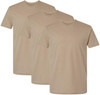 Desert Tan Military T-Shirts 3 Pack 100% Cotton Army ACU Uniform Undershirts Tactical Crew Neck Tees